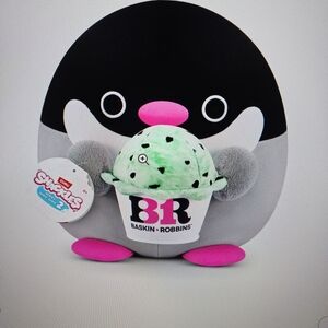 Snackles Penguin Plush with Baskin Robins Mint Ice Cream